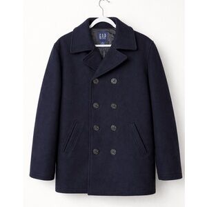 GAP Men's Wool Deep Blue Peacoat